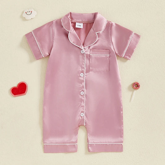 Adora Milano Pigiamino Neonato Bambino Bambina Manica Corta Abbottonato Pantaloncini Tuta Carina Per Neonati