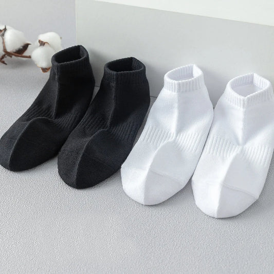 Calze Corte da Uomo Adora Milano in Puro Cotone Colori Uniti Nero Bianco