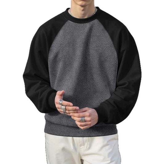 Felpa con cappuccio patchwork Primavera Autunno 2026, spessore 250g, calda, da uomo, stile Hip Hop Punk, Pullover Streetwear Casual Moda Abbigliamento