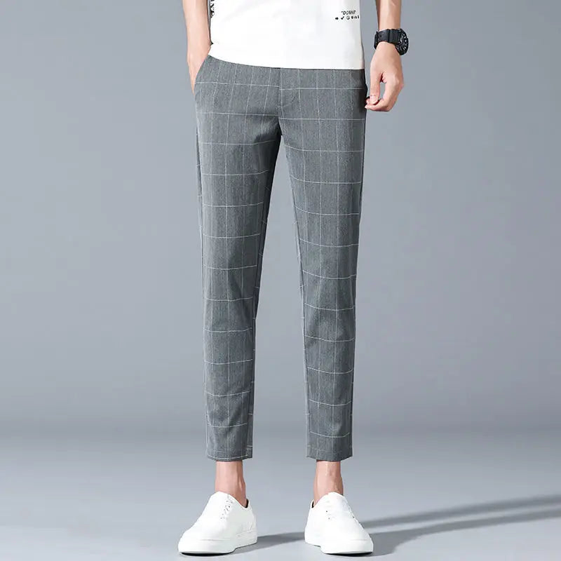 Straight Suit Trousers for Men Clothing Dress Luxury Classic Slacks Summer 2025 Cheap Designer Clothes New In Up Man Suits Pants