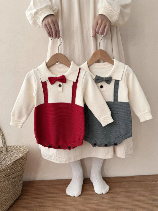 Adora Milano Maglione Pagliaccetto a Manica Lunga Primavera Neonato Abbigliamento 0-2 Anni per Feste all'Aperto