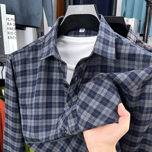Camicia casual da uomo Adora Milano a maniche lunghe stampata a righe