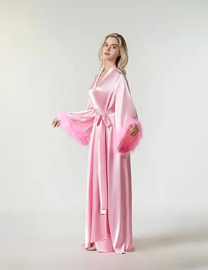 Adora Milano Abito da donna ampio per pigiameria, loungewear, camicia da notte casual