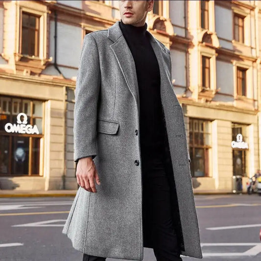 Adora Milano Cappotto da uomo lungo a vento in lana Cappotto di lana da uomo