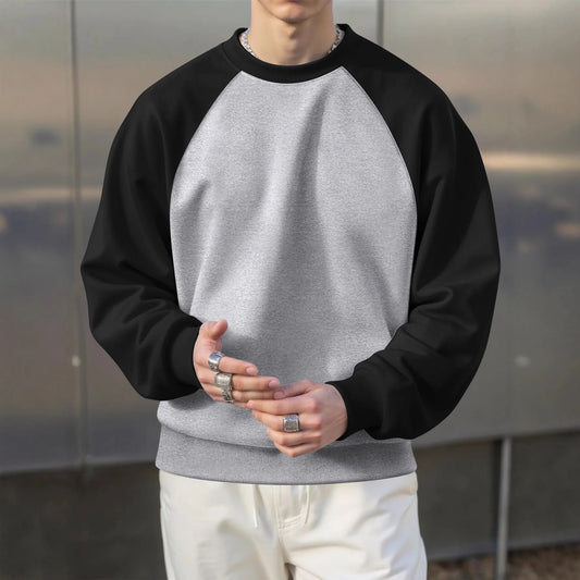 Felpa con cappuccio patchwork Primavera Autunno 2026, spessore 250g, calda, da uomo, stile Hip Hop Punk, Pullover Streetwear Casual Moda Abbigliamento