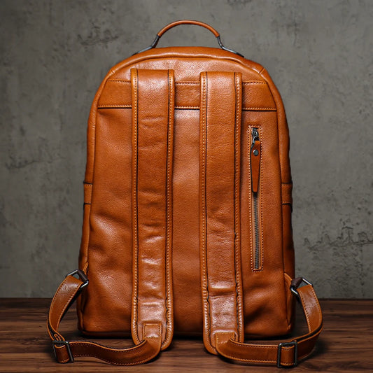 Adora Milano Qualität Echtes Leder Rucksack Herren Retro Wochenend-Reisetasche Damen