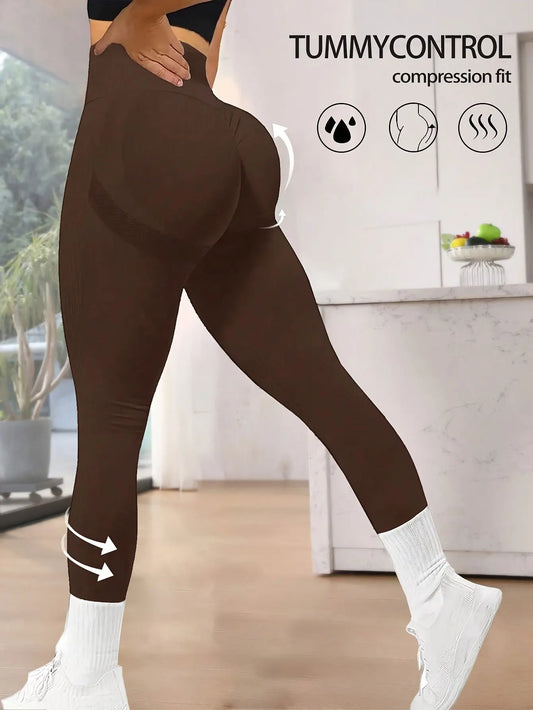 Adora Milano Pantaloni yoga da donna a vita alta, leggings sportivi attillati fitness