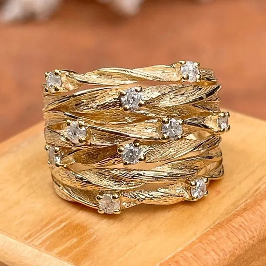 Adora Milano Ring für Damen Goldfarben Luxus