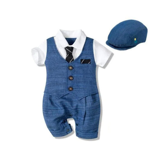Adora Milano Neugeborenen-Strampler mit Mütze Gestreifter Overall für Babykleidung Jumpsuit 3 6 9 12 18 24 Monate
