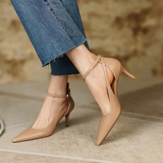 Adora Milano, talloni aperti, tacco alto, scarpe basse casual, in gomma