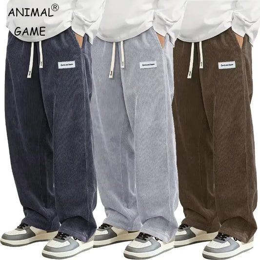 Adora Milano Mens  Casual Pants Fashion Loose Fit Pants
