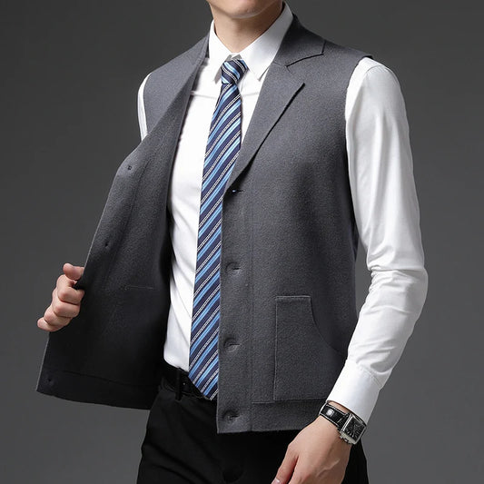 Gilet Adora Milano con risvolto, alla moda, casual, senza maniche