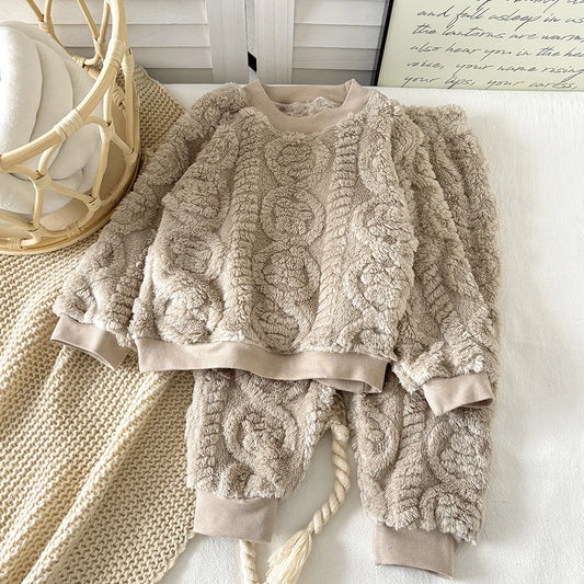 Adora Milano Pigiami in flanella per neonati e bambini, set di vestiti per bambine, autunno e inverno