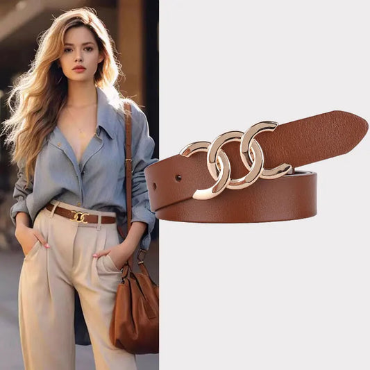 Adora Milano cintura in pelle decorativa stile western pantaloni cintura retrò da donna