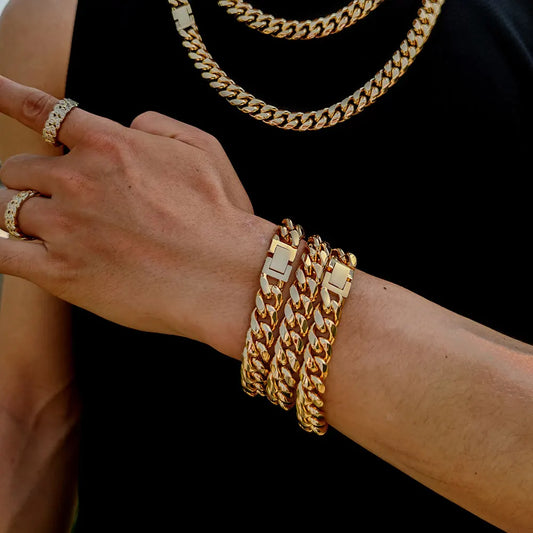 Adora Milano Kette Herrenarmband Klassischer Edelstahl