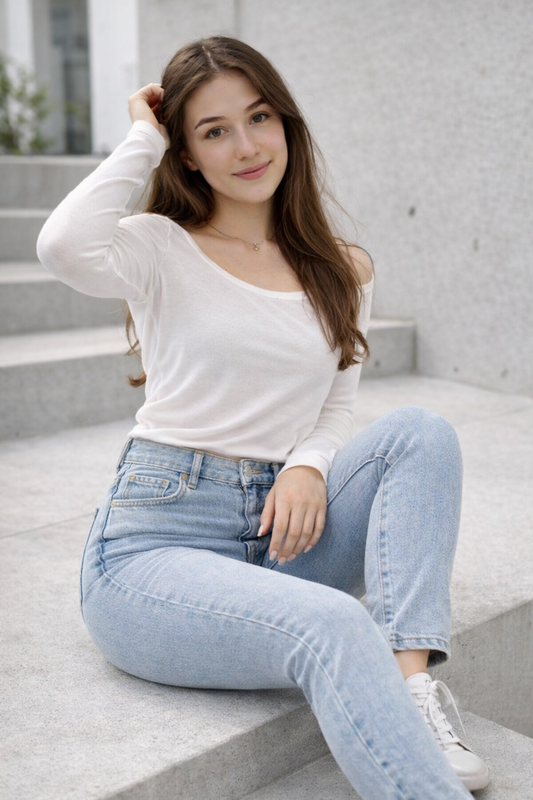 Adora Milano Jeans Lady  Denim Pants Streetwear Fashion