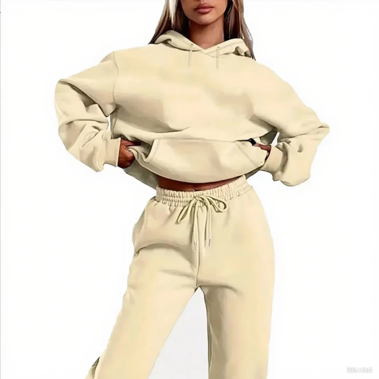 2025 Hot Sale Women Fashion Tracksuit Hoodies and Sweatpants High Quality Ladies Daily Casual Sports Jogging Suit Hooded Outfits