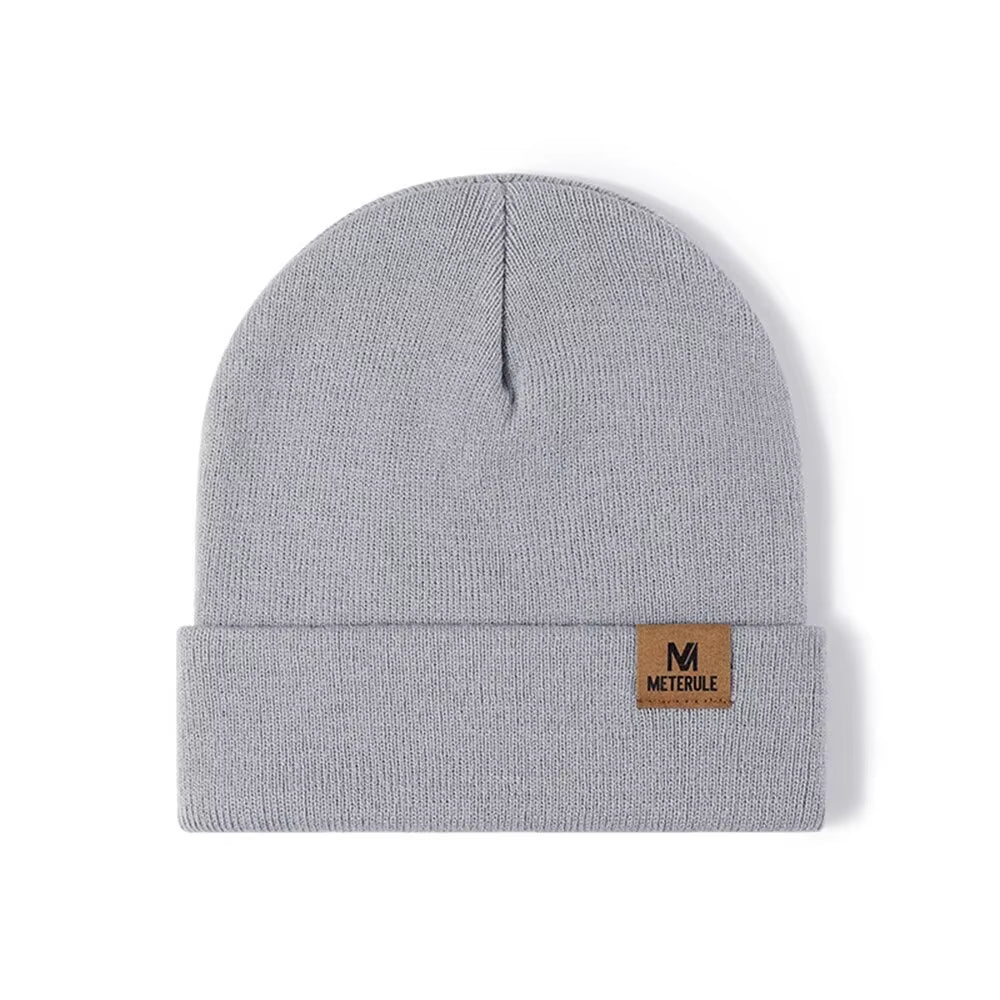 Riding Hat Knit Cuffed Beanie for Men Women Winter Warm Knitted Beanie Hats for Skiing Outdoor Camping Traveling Cycling Cap