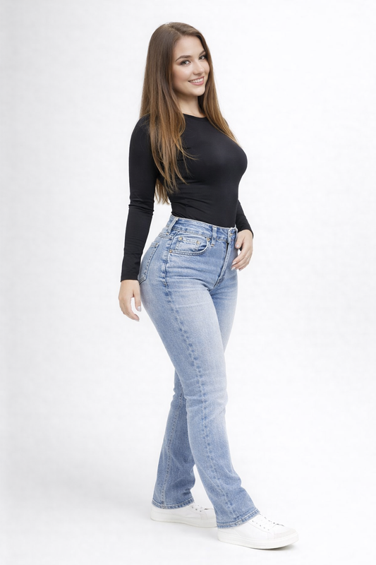 Adora Milano  Mid-waist Straight Jeans Women