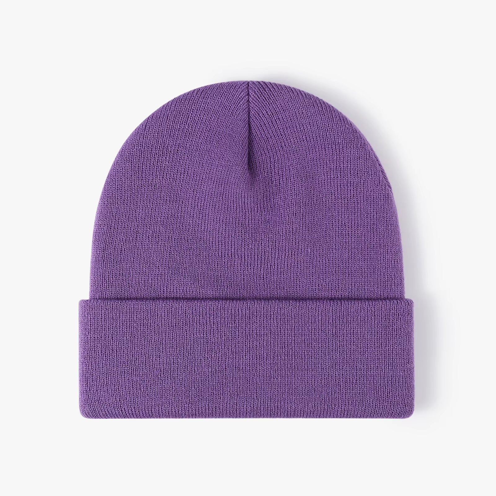 Customized Printed Logo Winter Knitted Keep Warm Cold Cap Unisex Solid Color Hip Hop Crochet Skull Beanie Hats