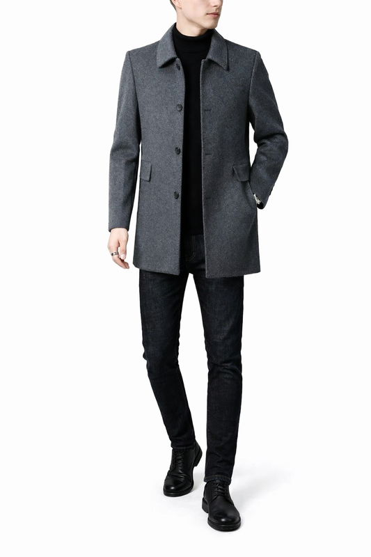 Adora Milano Cappotto Uomo Quattro Stagioni Revers Giacca di Lana