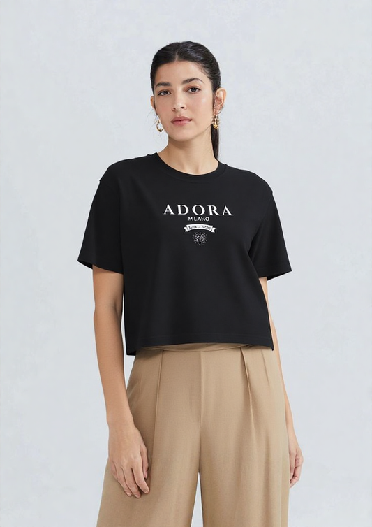 T-shirt squadrata pesante Adora Milano