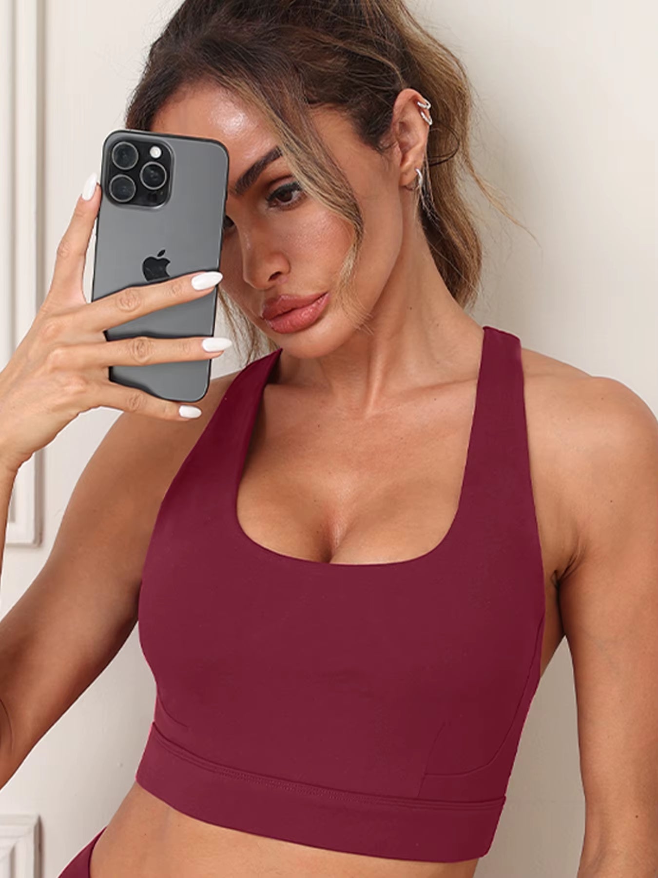 Women Sport Bra Fitness Letters Yoga Bra Cup Running Yoga Gym Fitness Crop Top Women Push up Bralette Sports Bras