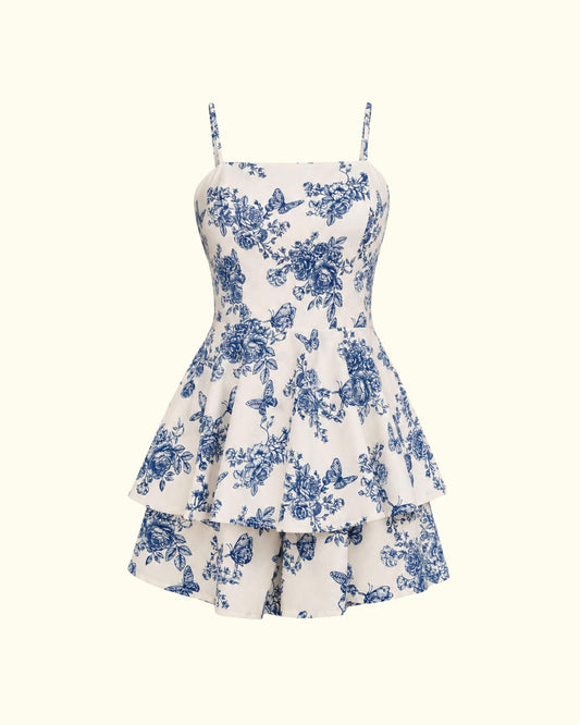 Adora Milano Women's Floral Print Sleeveless Jumpsuit Vacation Beach Dresses