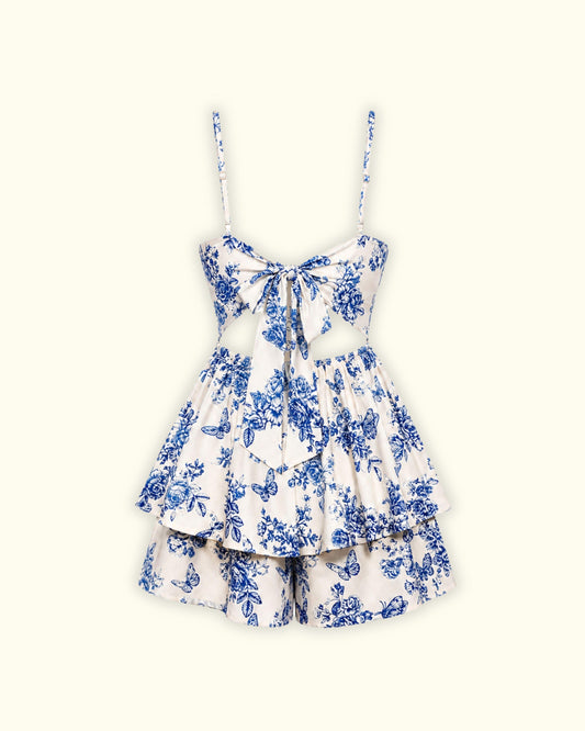 Adora Milano Women's Floral Print Sleeveless Jumpsuit Vacation Beach Dresses